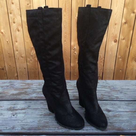 Michael Antonio Black Tall Boots - Picture 1 of 6